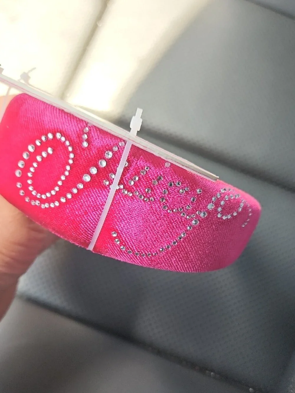 Juicy Couture Hot Pink Velvet Padded Headband
